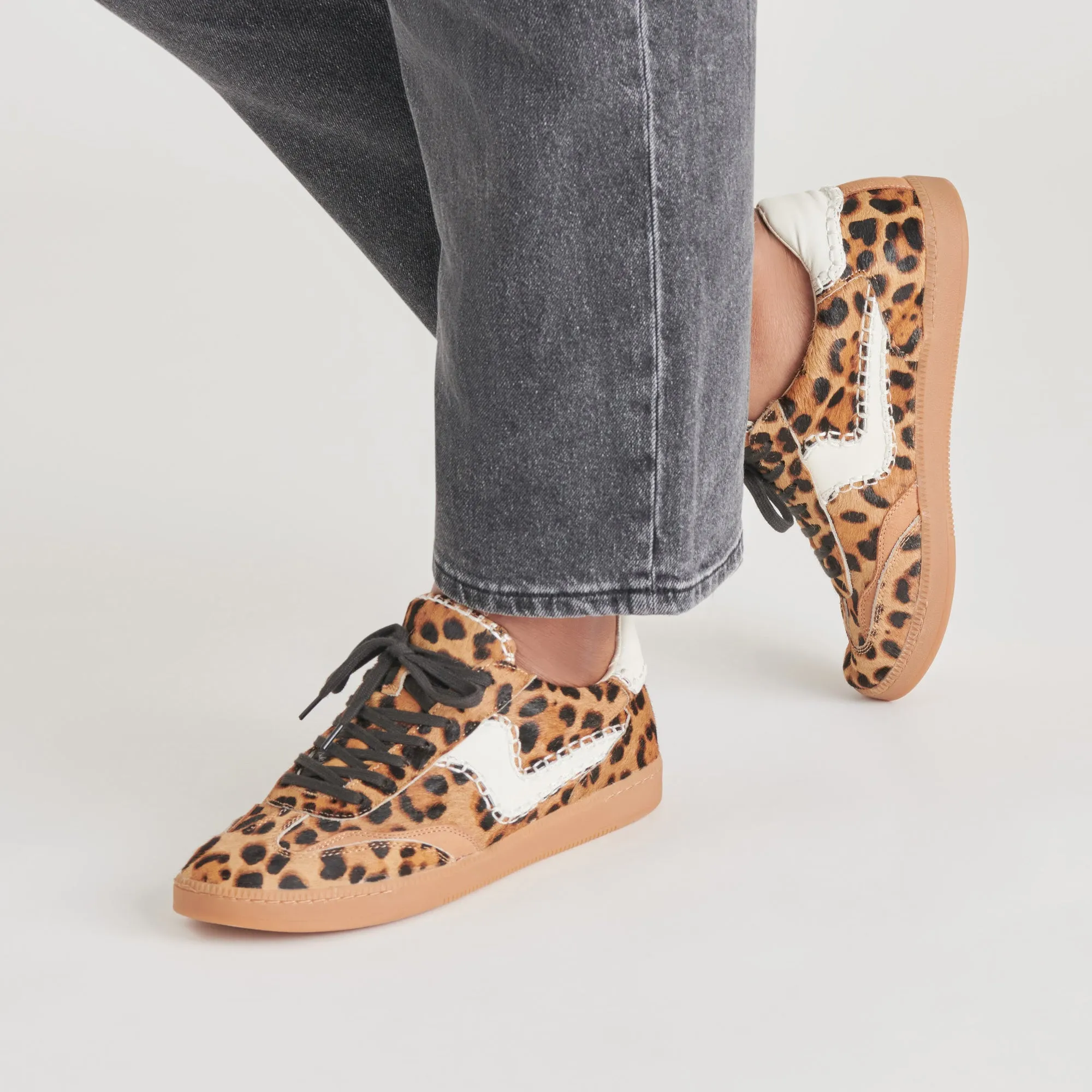 NOTICE STITCH SNEAKERS DK LEOPARD CALF HAIR