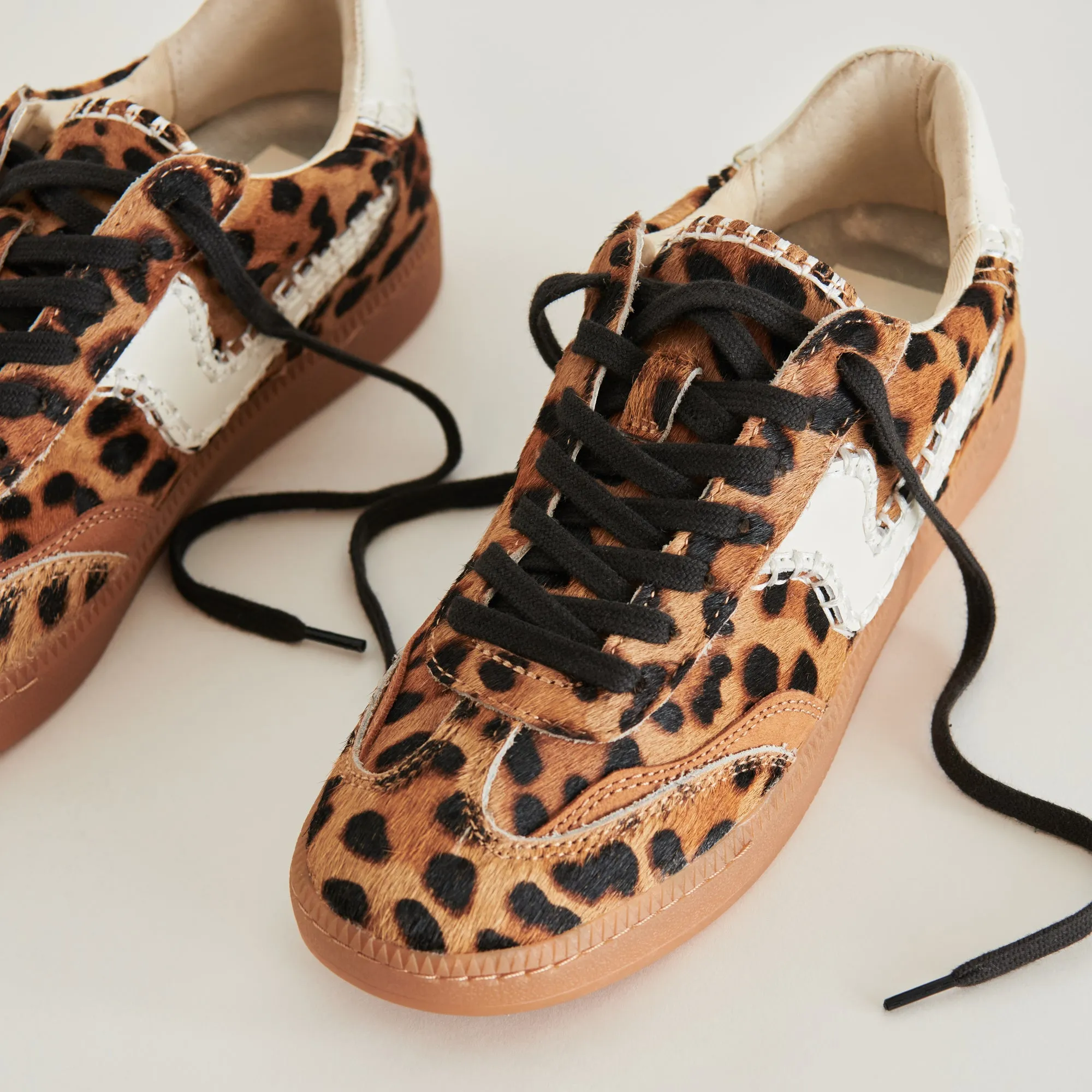 NOTICE STITCH SNEAKERS DK LEOPARD CALF HAIR