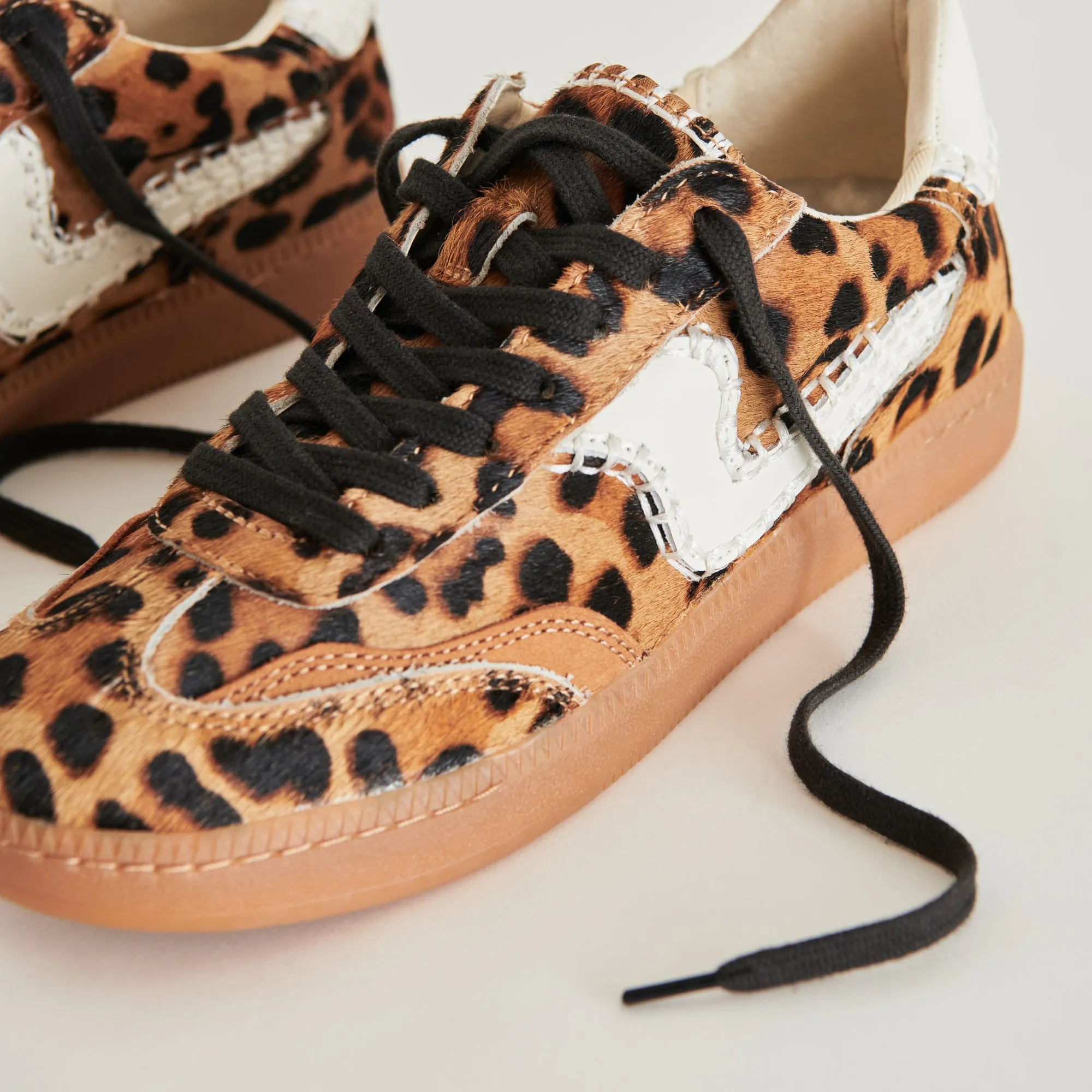 NOTICE STITCH SNEAKERS DK LEOPARD CALF HAIR