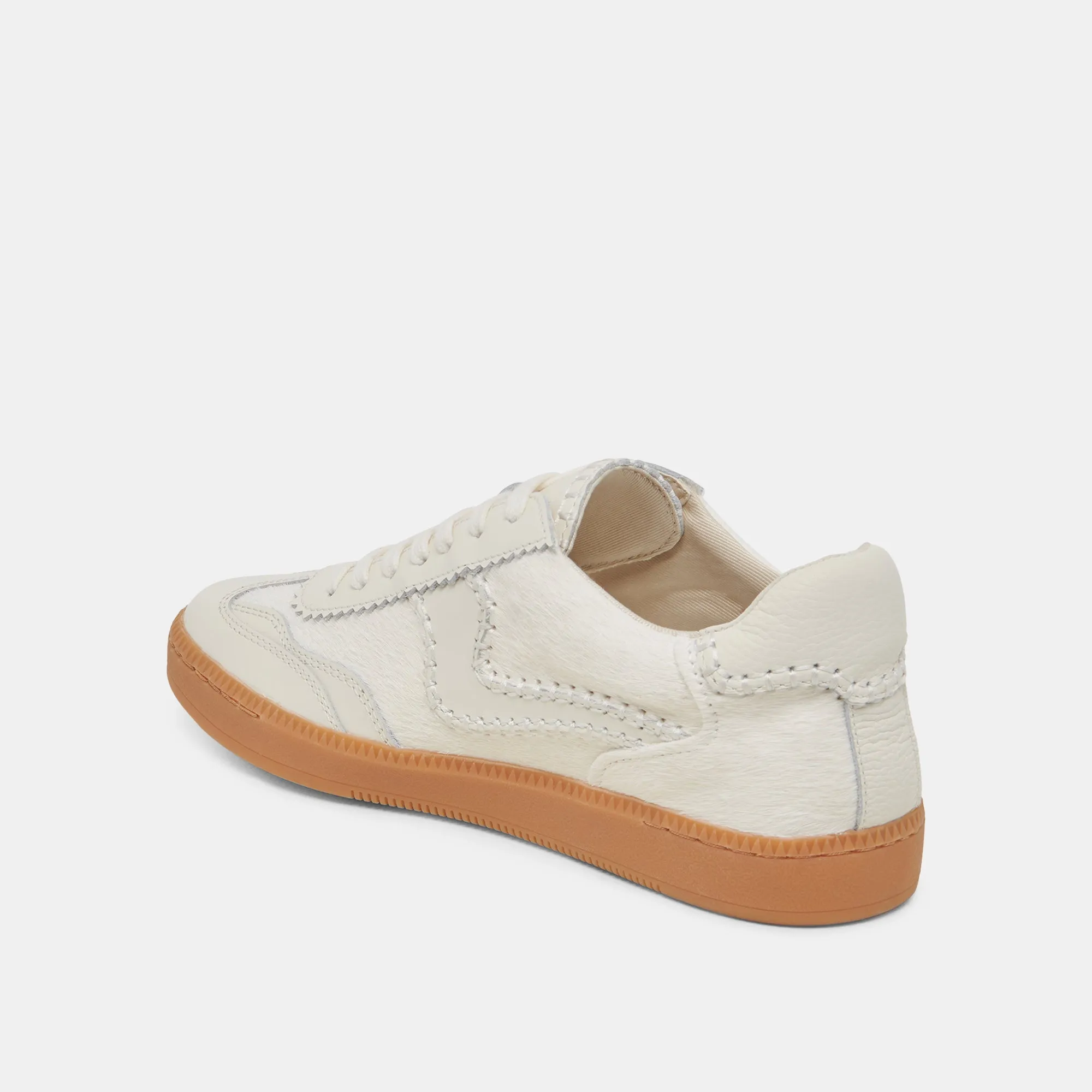 NOTICE STITCH SNEAKERS IVORY CALF HAIR