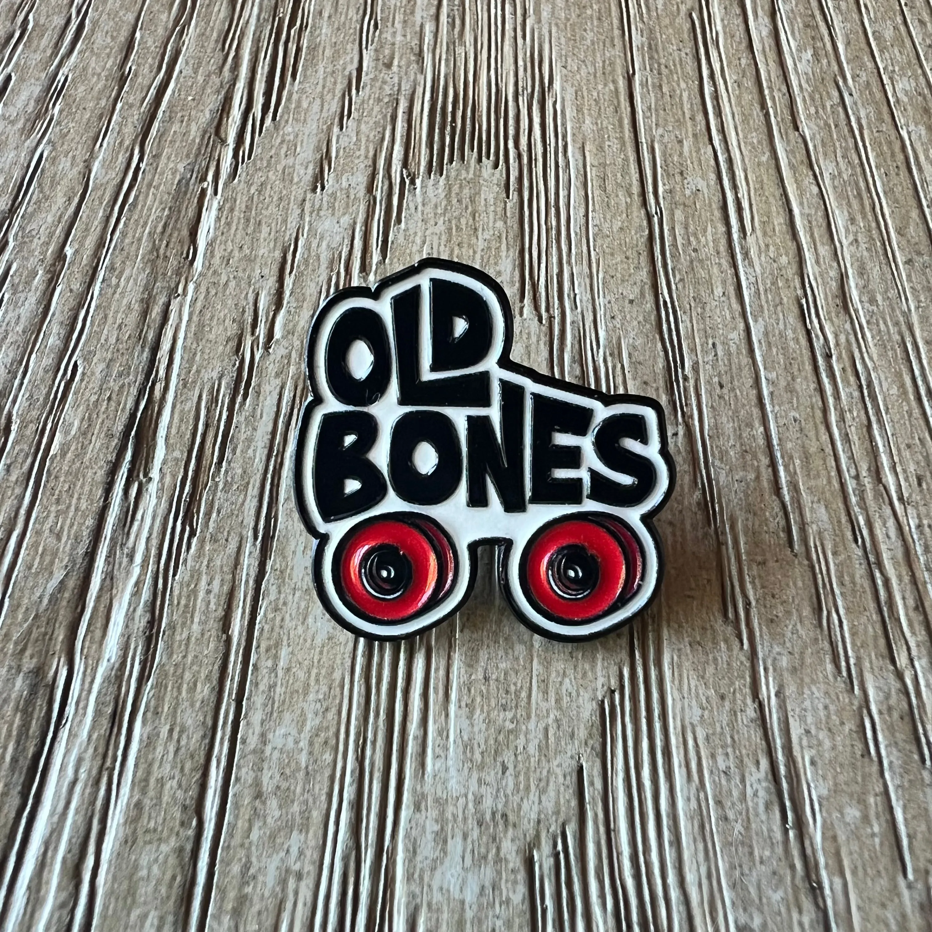 Old Bones Roller Skate Enamel Pin