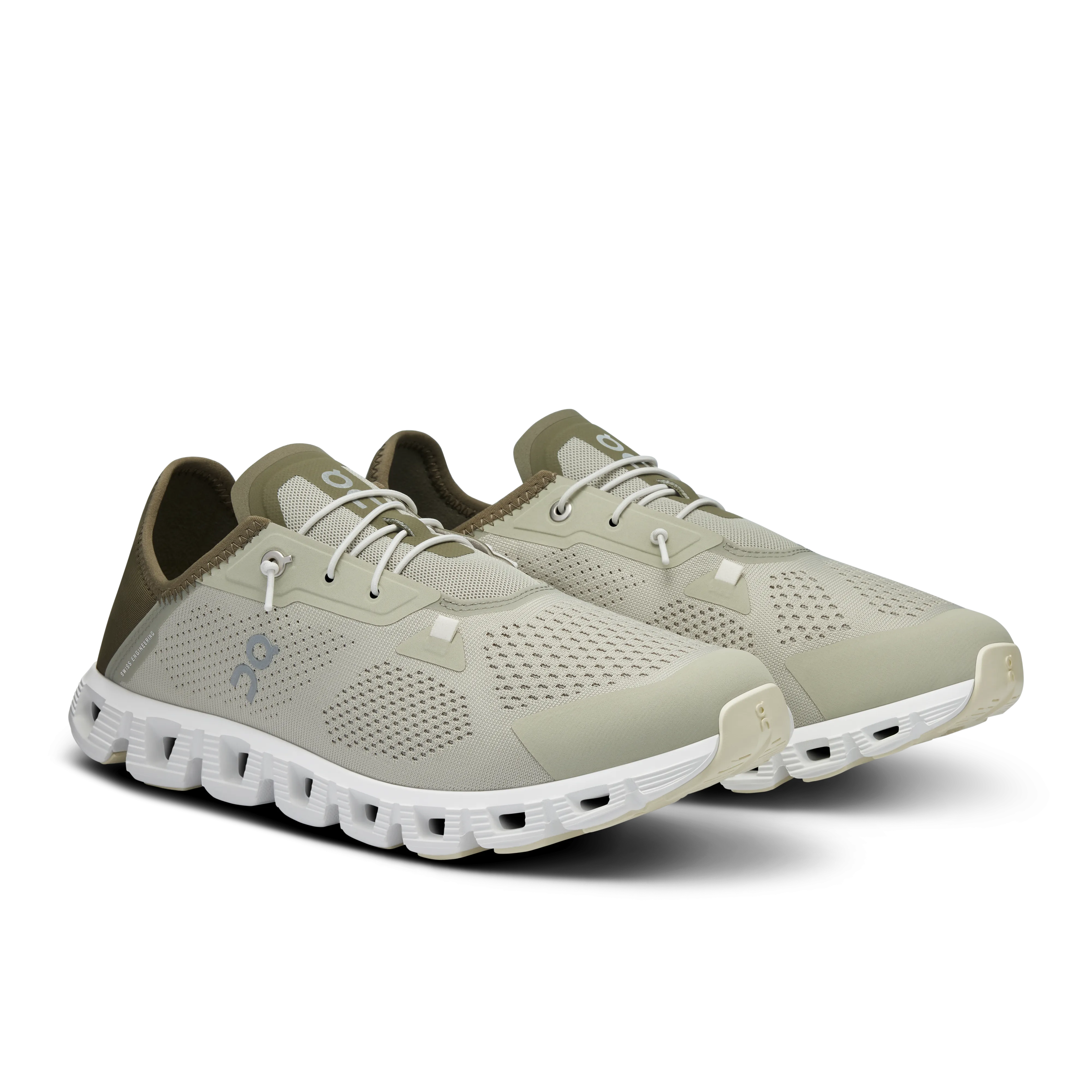 On Running Men's Cloud 5 Coast Shoes - Chalk / Olive