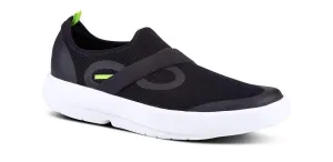 OOFOS Mens OOmg Mesh White Black