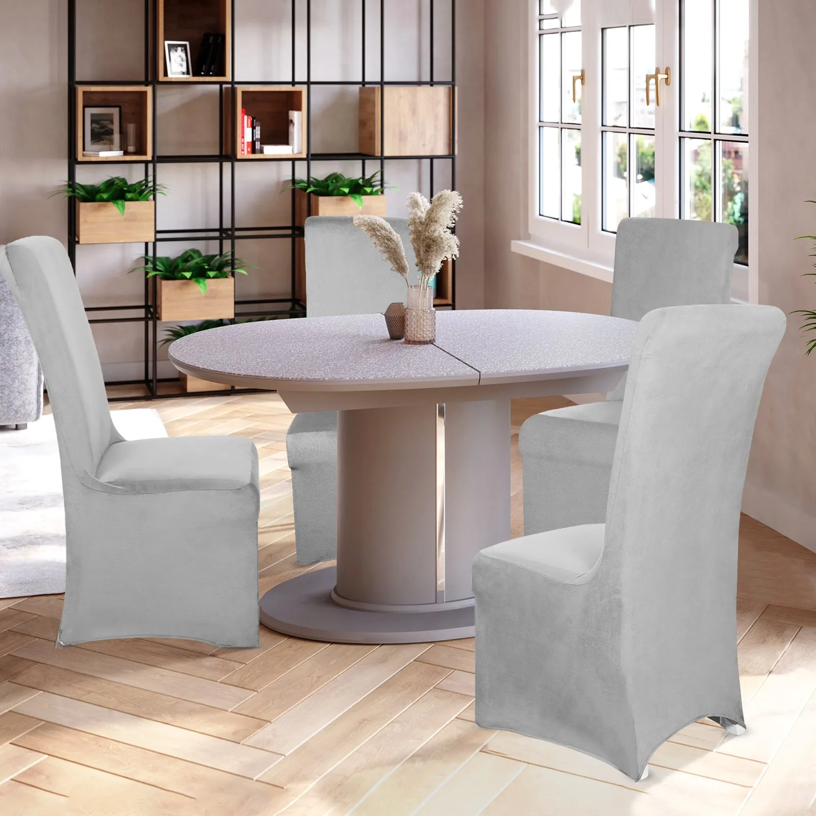 Osunnus Velvet Stretch Dining Chair Covers Set of 4