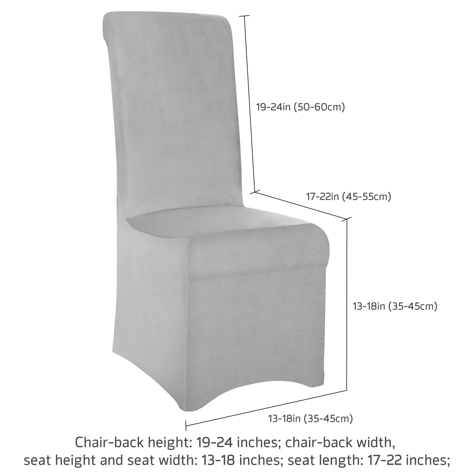 Osunnus Velvet Stretch Dining Chair Covers Set of 4