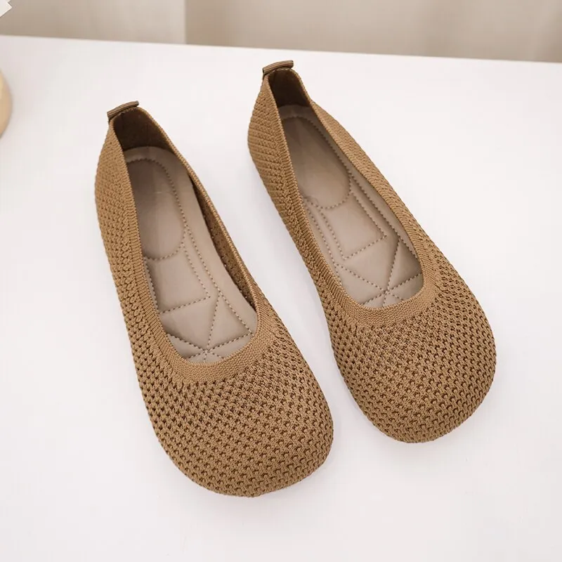 Owlkay Weaving Breathable Loafers  Comfortable Walking Casual Flats Shoes WF10