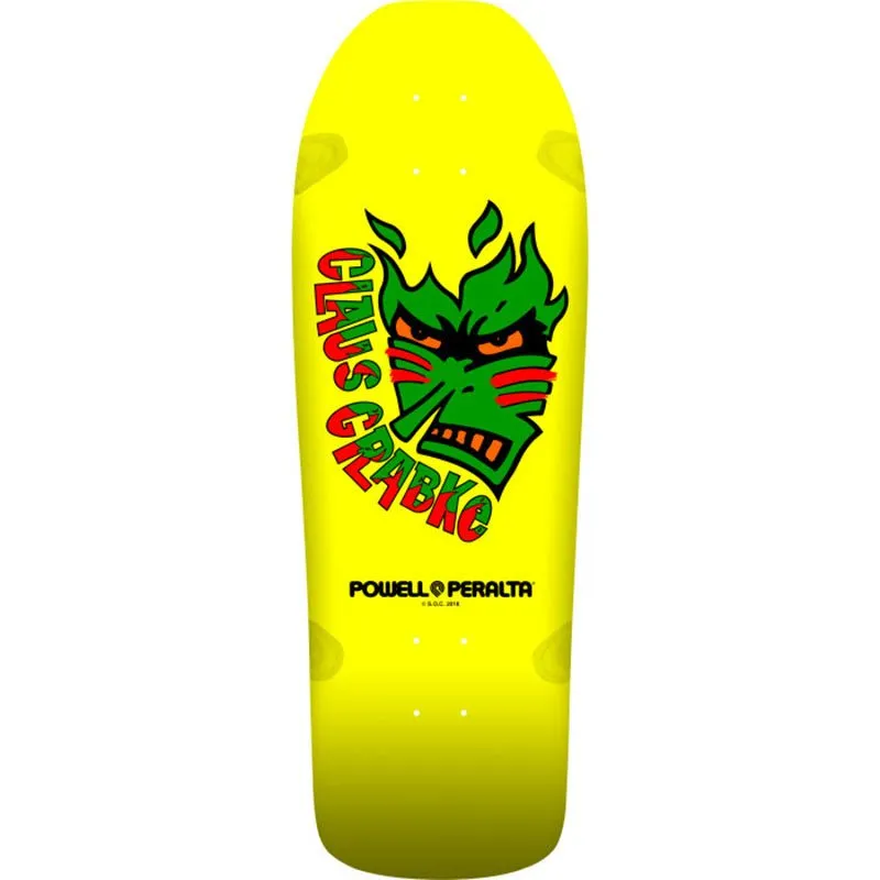 Powell Peralta 10.25" x 30.5" Claus Grabke Yellow Skateboard Deck