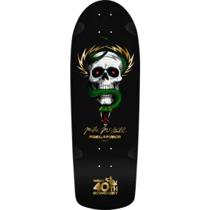 Powell Peralta 10" x 30.125" Mike McGill Skull & Snake McTwist 40th Ann. Gold Foil/Black Skateboard Deck