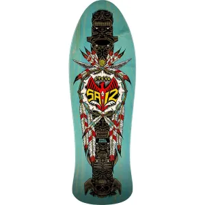 Powell Peralta 10" x 30.81" Steve Saiz Totem Blue Stain Skateboard Deck