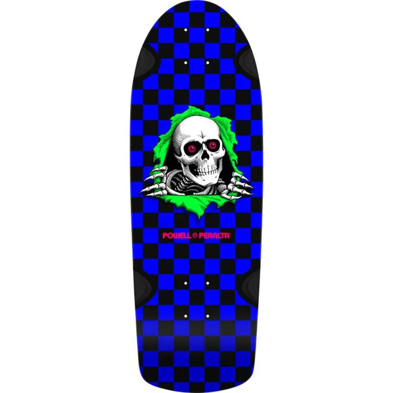 Powell Peralta 10" x 30" OG Ripper Checker Reissue Blacklight Skateboard Deck