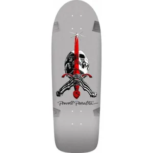 Powell Peralta 10" x 30" Ray Rodriguez OG Skull and Sword Silver Skateboard Deck