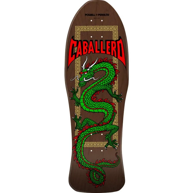 Powell Peralta 10" x 30" Steve Caballero Chinese Dragon Reissue Deck Brown Stain Skateboard Deck