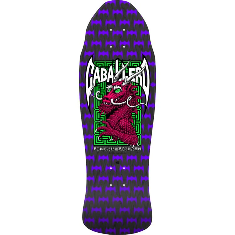 Powell Peralta 9.625" x 29.75" Steve Caballero Street Reissue Black Stain Skateboard Deck