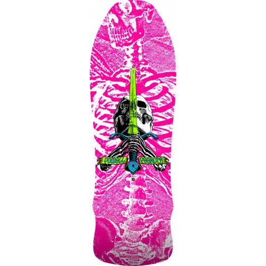 Powell Peralta Geegah Skull And Sword Hot Pink Skateboard Deck 9.75