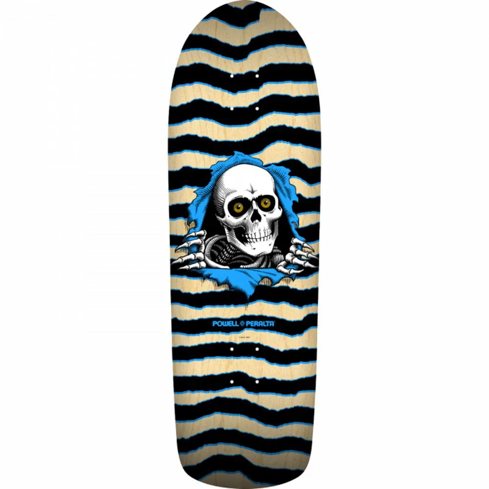 Powell Peralta Old School Ripper 10" Natural/Blue Skateboard Deck