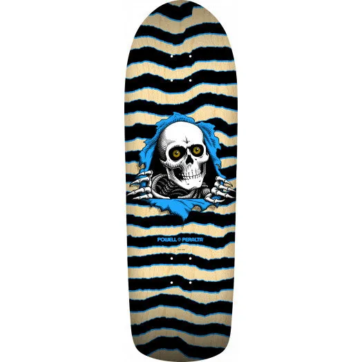 Powell Peralta Old School Ripper Skateboard Deck Nat/Blue- 9.89”