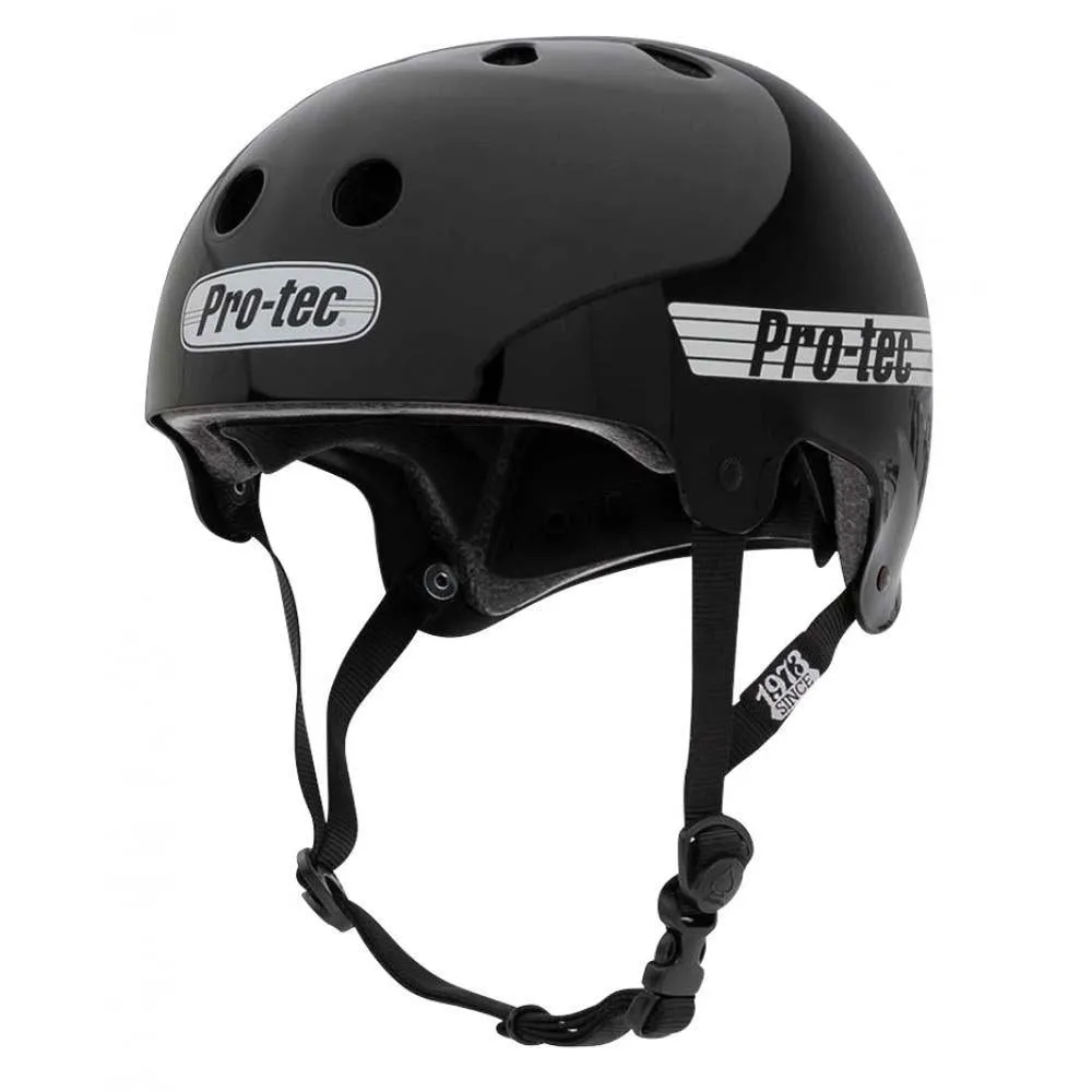 Pro-Tec Helmet Old School Cert Gloss Black ADULT