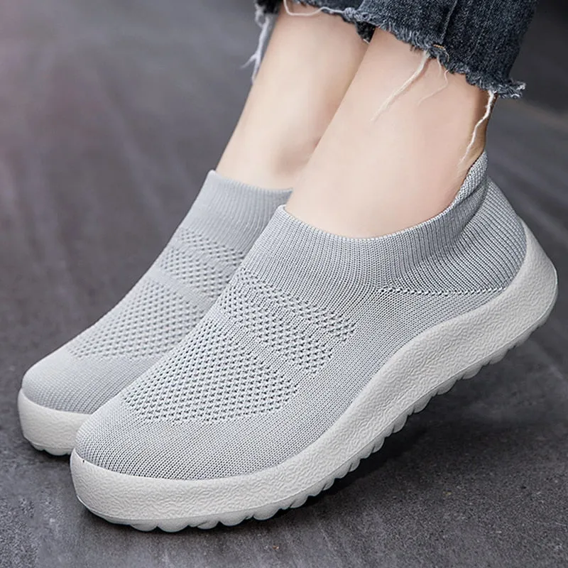 Purpdrank - Women Shoes Breathable Women Sneakers 2023 New Flats Zapatos Mujer White Sports Shoes Flat Shoes For Women Casual Loafers Female