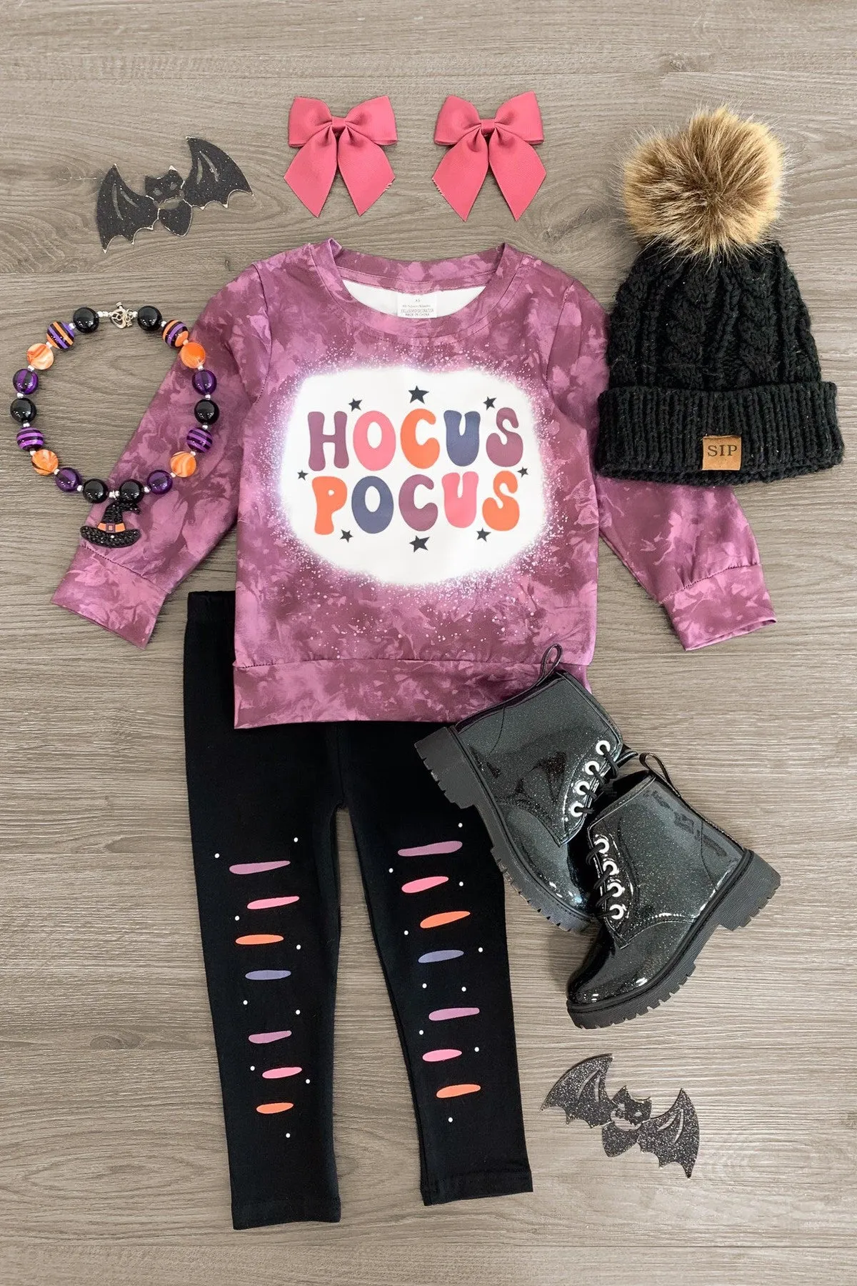 "Hocus Pocus" Purple Legging Set