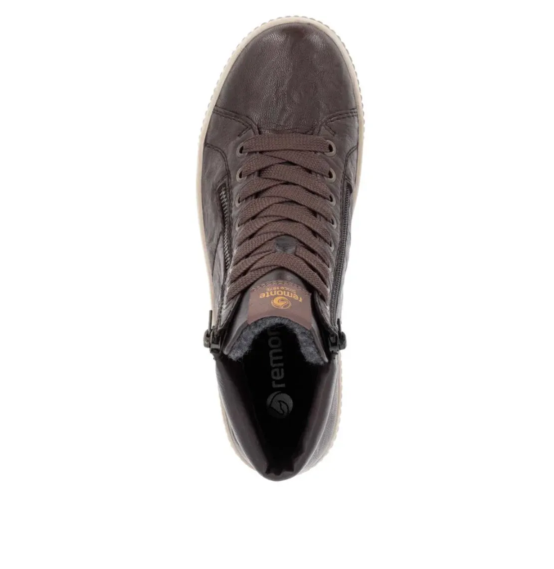 Remote D0772-25 Ottawa Brown Leather Tex High Top Style Trainer Boots