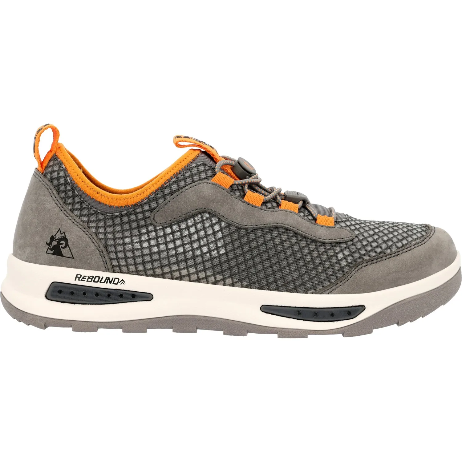 Rocky Mens Nowake Outdoor Grey/Orange Mesh Hiking Shoes