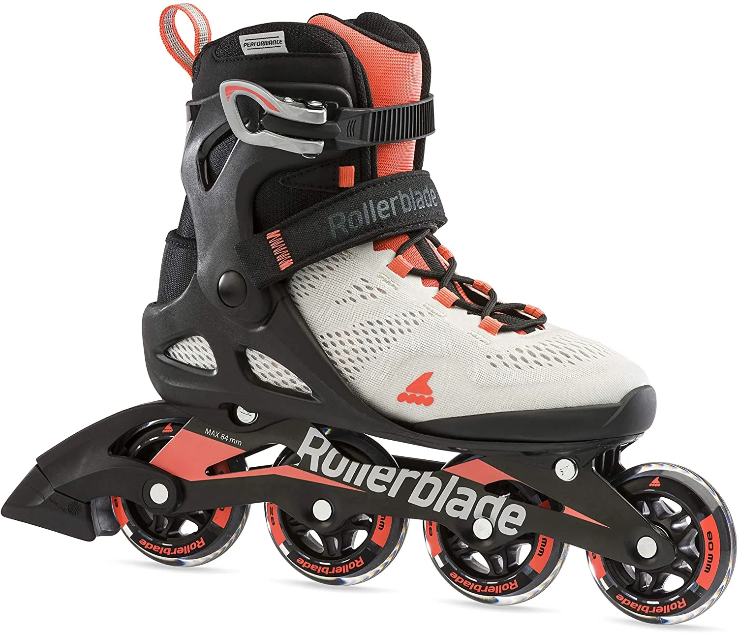 Rollerblade Macroblade 80 Womens Glacier Grey/Coral 9