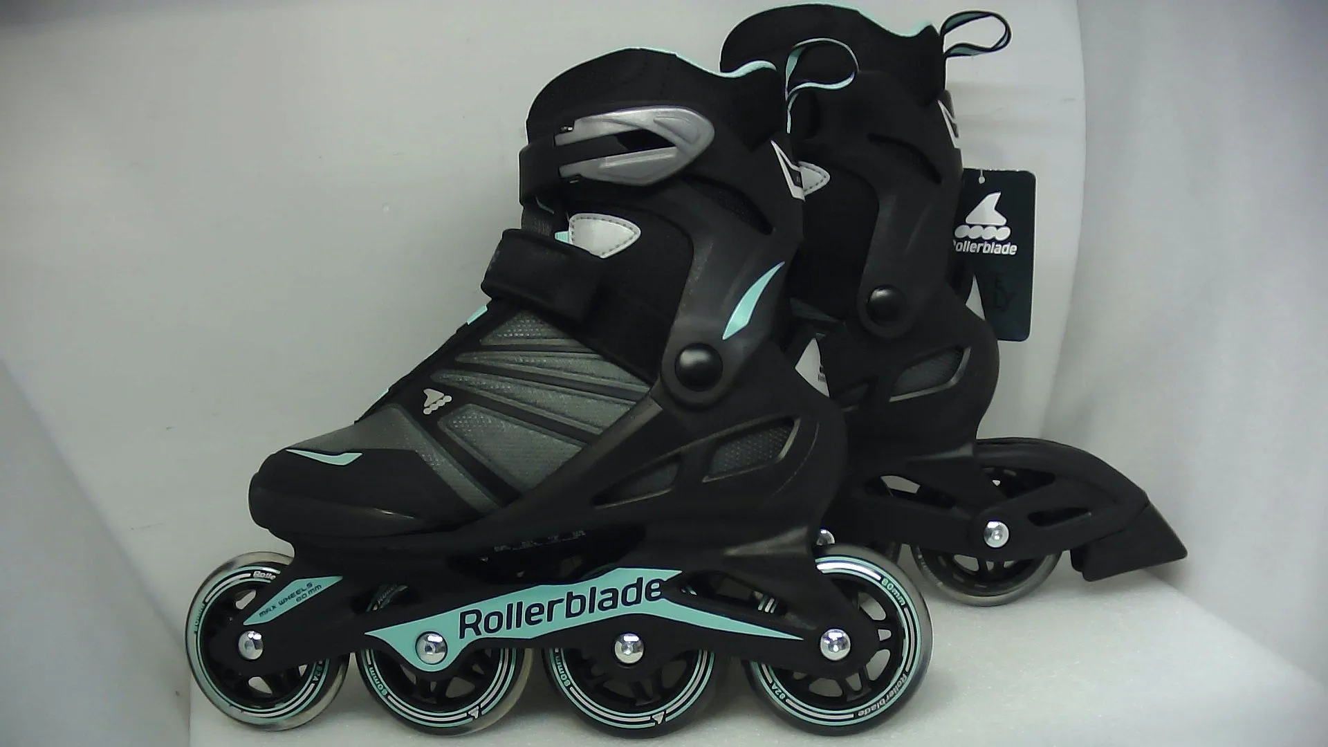 Rollerblade Zetrablade Adult Womens Black/Light Blue 6 (Without Original Box)