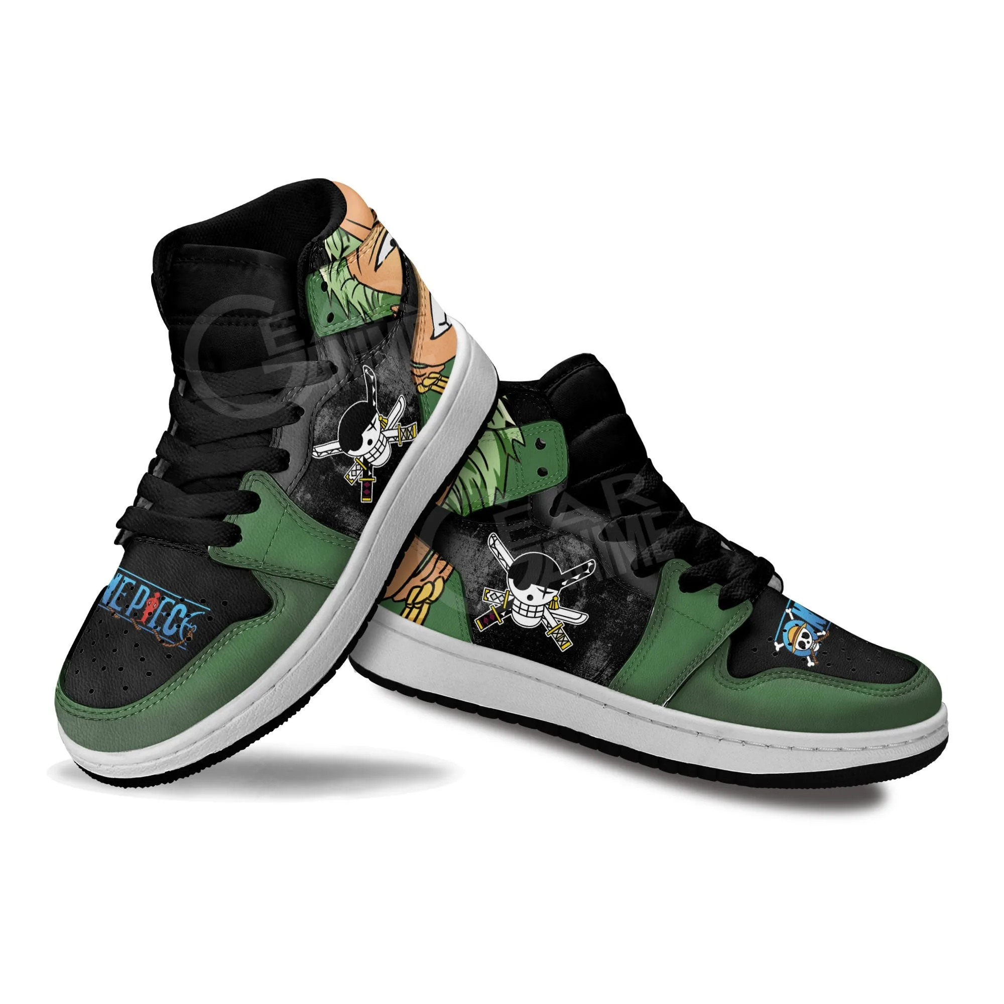 Roronoa Zoro Kids Sneakers OP Anime Kids Shoes for Otaku