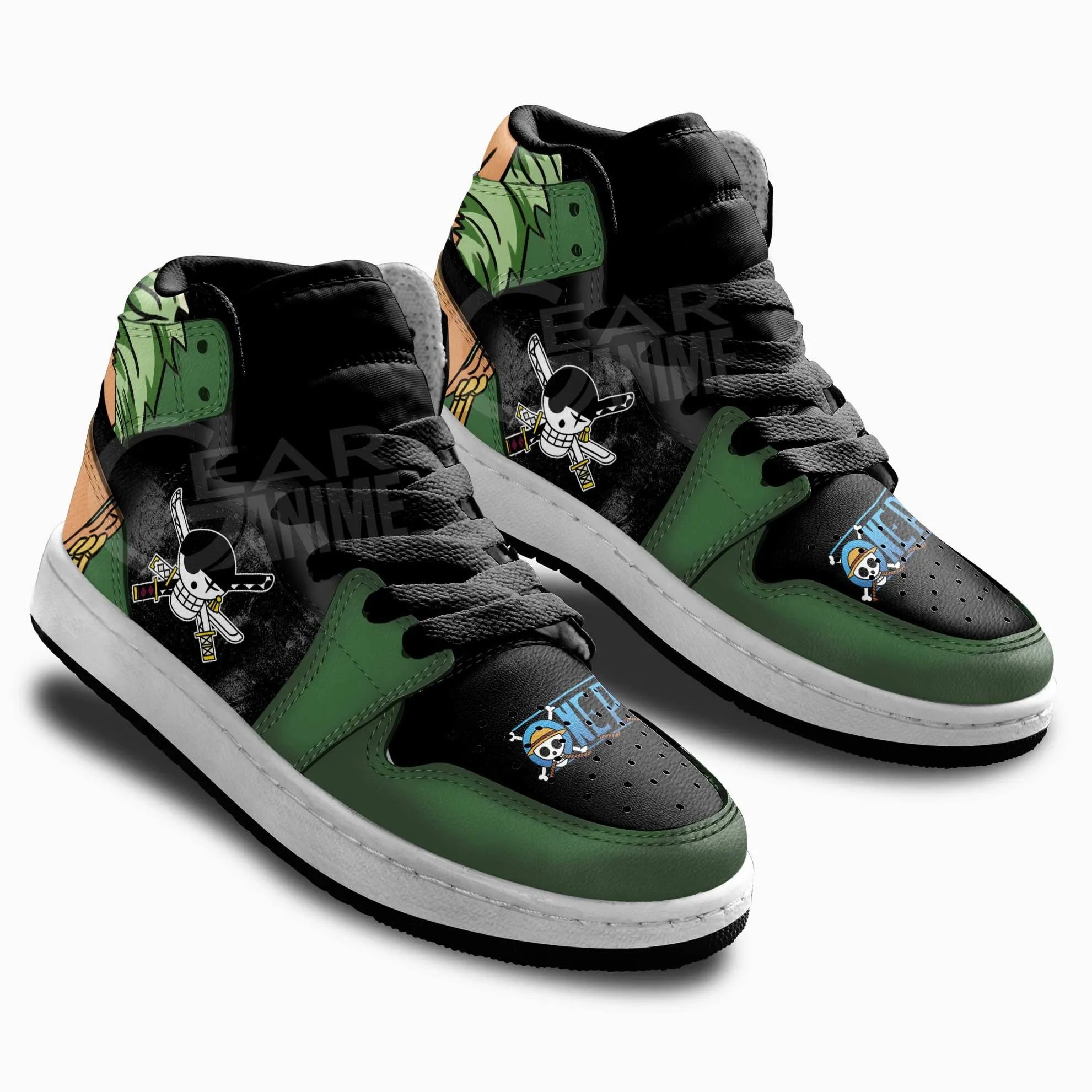 Roronoa Zoro Kids Sneakers OP Anime Kids Shoes for Otaku