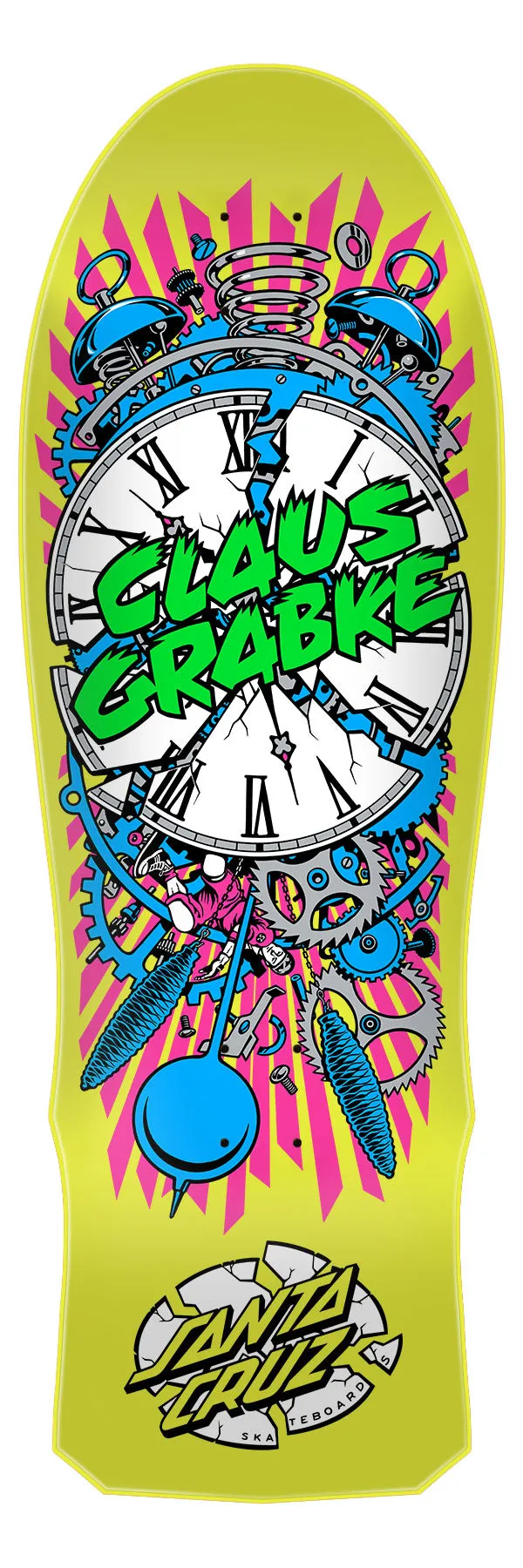 Santa Cruz 10.04in Grabke Exploding Clock Reissue Skateboard Deck - ASSORTED