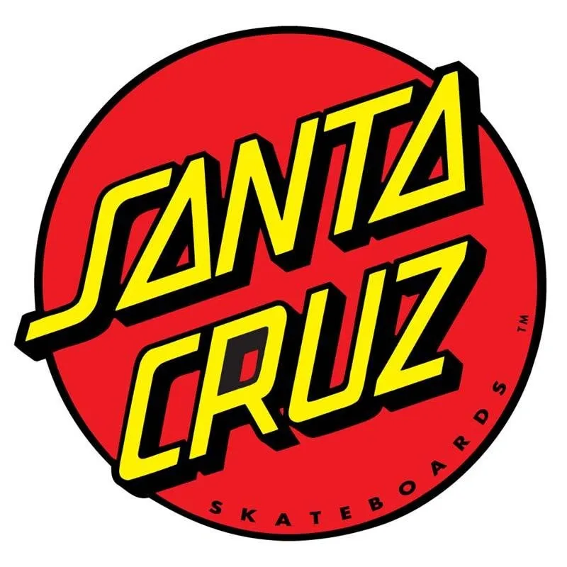 Santa Cruz 3" x 3" Classic Dot Sticker