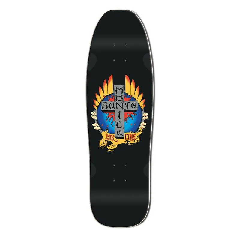 Santa Monica Airlines 9.5" x 31" Black Dip Stigmata (SMA) Skateboard Deck