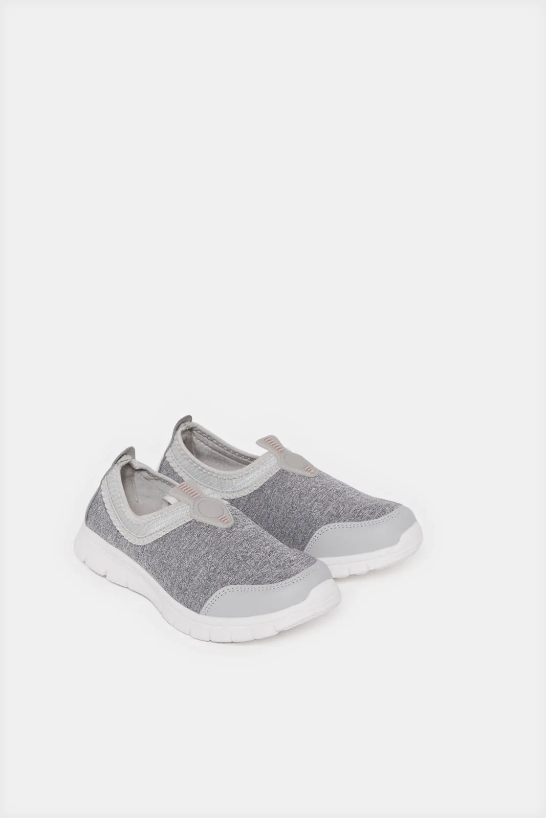 Senior Girls Grey Slip-On Shoes