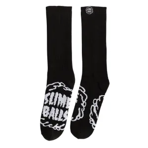 Slime Balls Wheels Black Splat Mens Socks