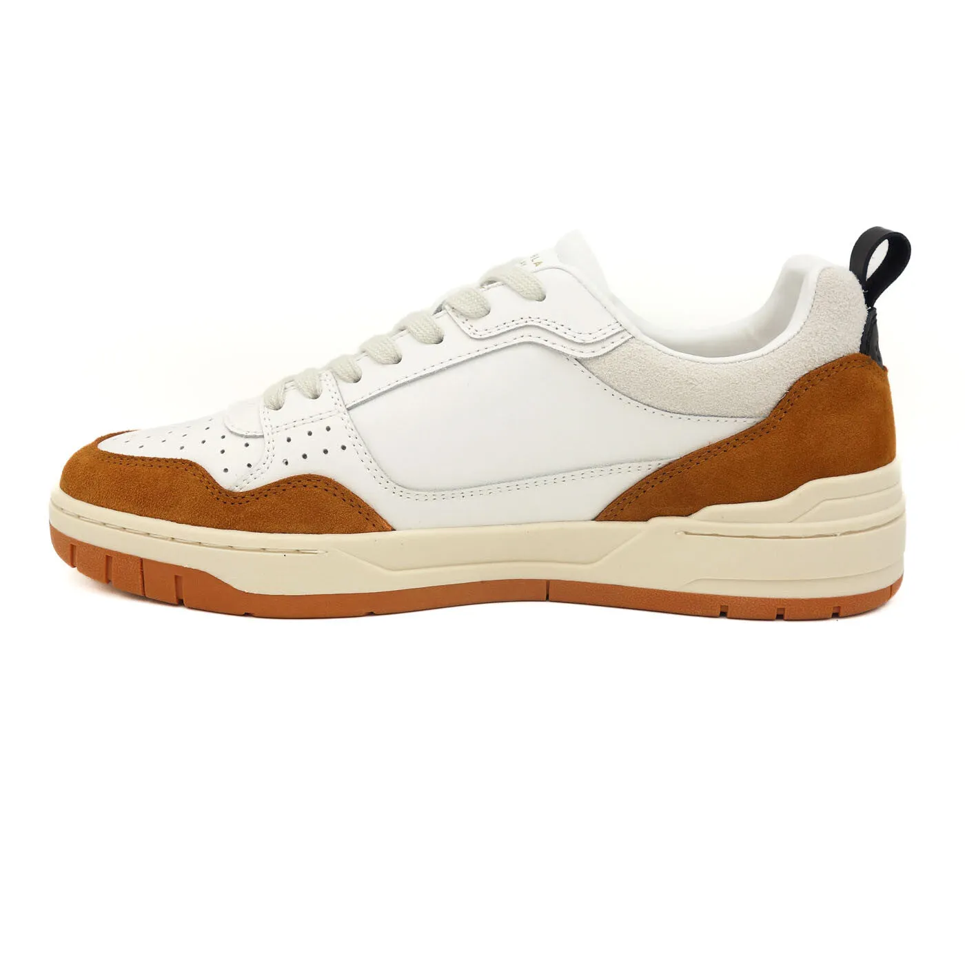 Sneaker La Vernaz en cuir orange