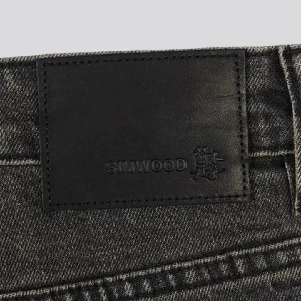 Stonewashed grey jeans
 for men