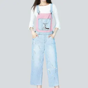 Street denim dungaree for ladies