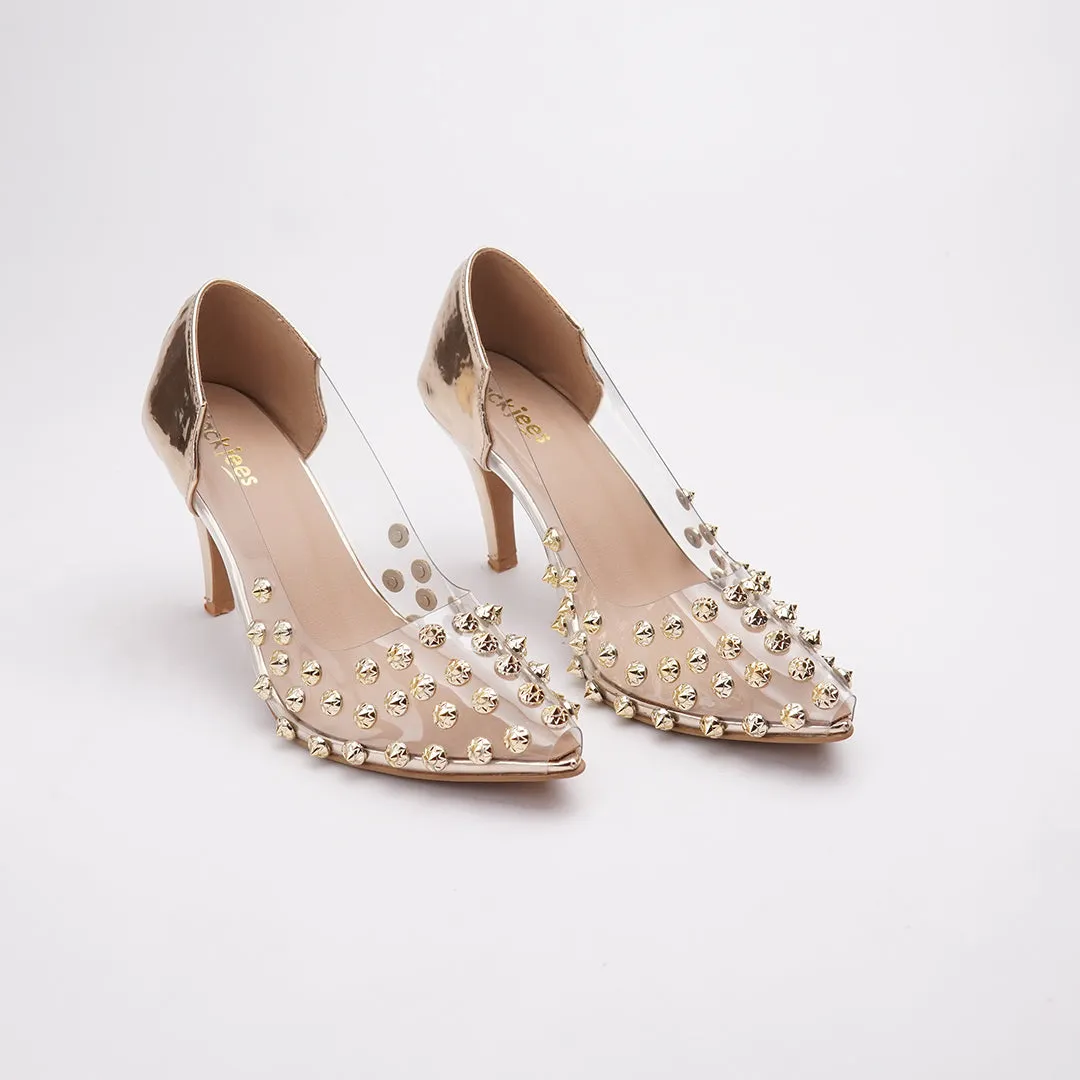 Studded Stilettos Golden