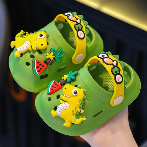 Summer Childrens Slippers Hole Kids Sandals Soft Anti-Skid Cartoon