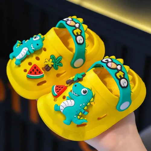 Summer Childrens Slippers Hole Kids Sandals Soft Anti-Skid Cartoon