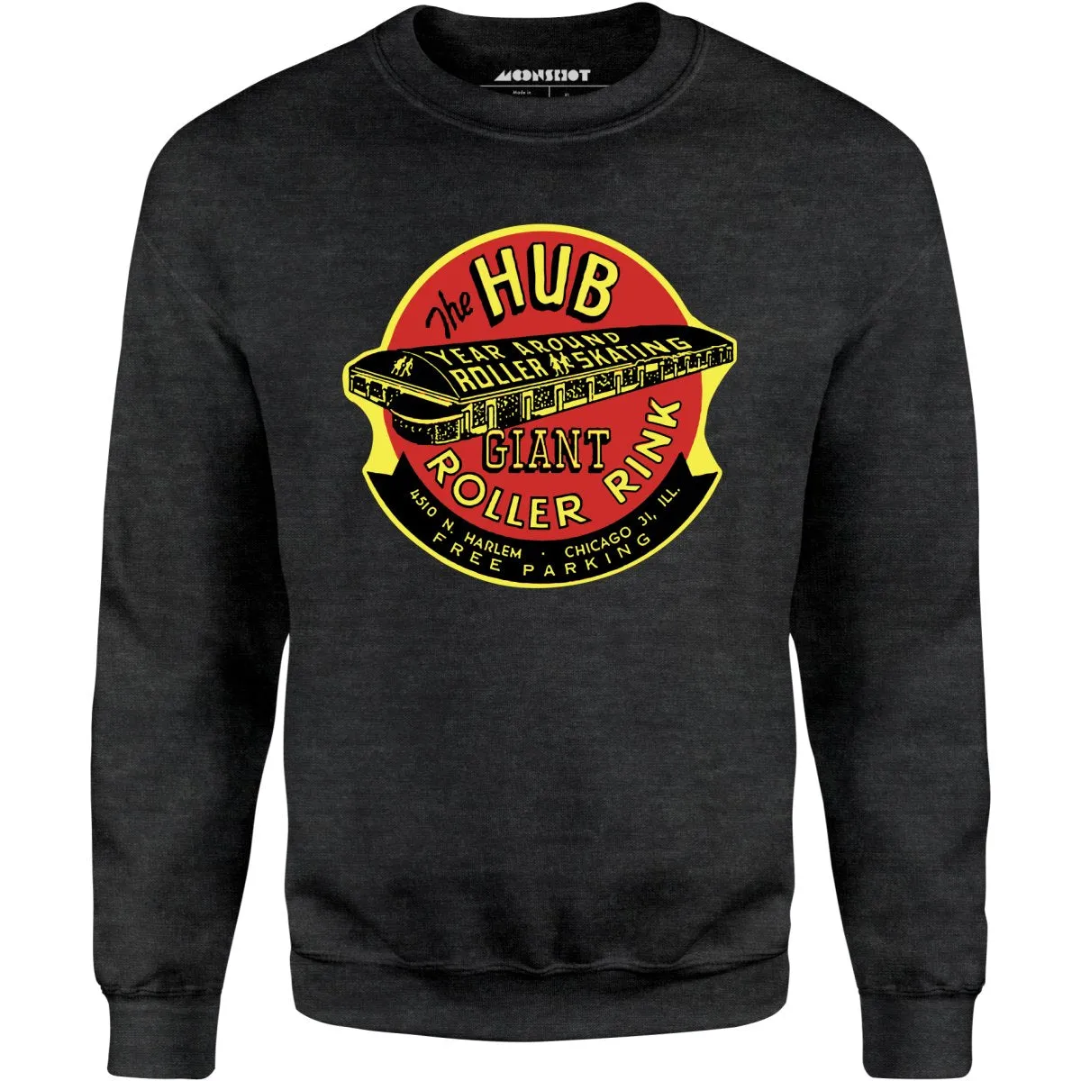 The Hub Roller Rink - Chicago, Illinois - Vintage Roller Rink - Unisex Sweatshirt