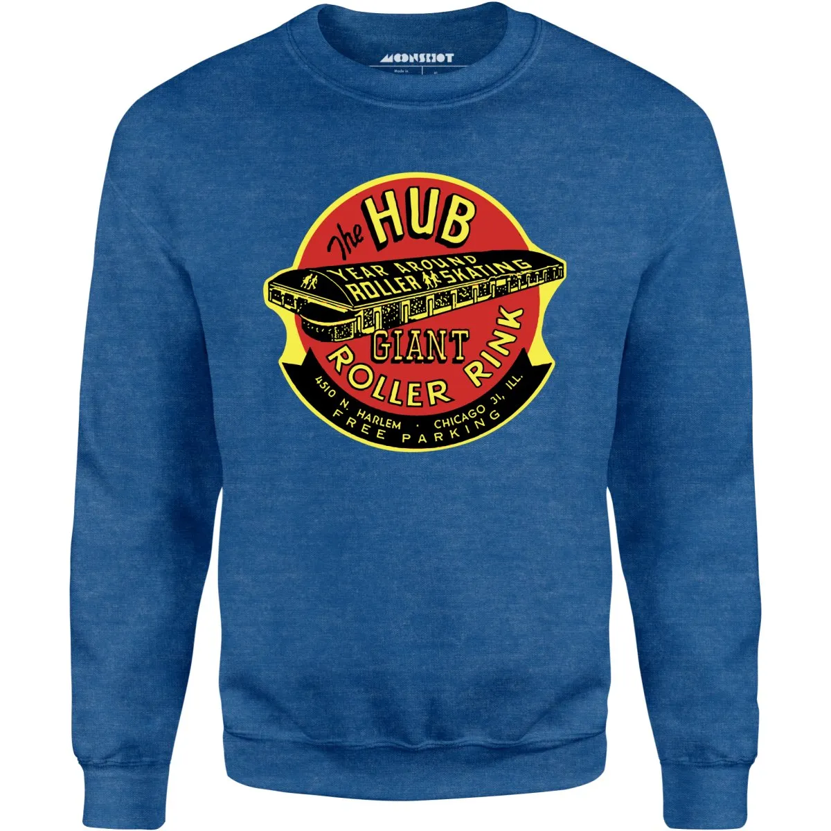 The Hub Roller Rink - Chicago, Illinois - Vintage Roller Rink - Unisex Sweatshirt