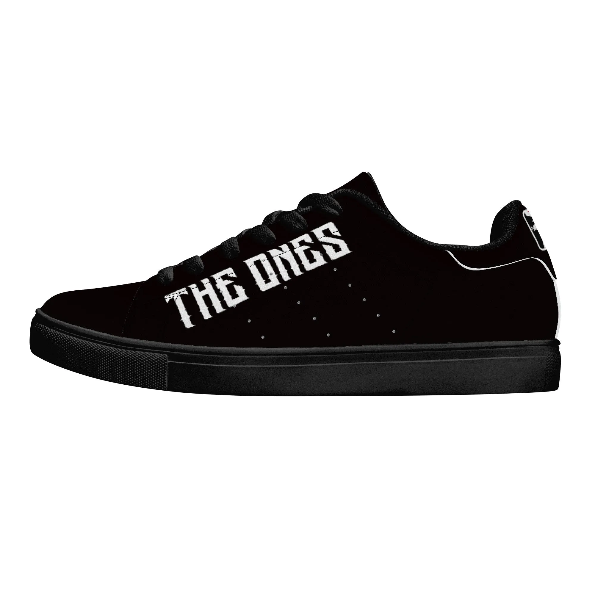 The Ones - White on Black | Low Top Customized | Shoe Zero