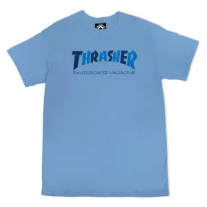 Thrasher Skateboard Magazine Checkers Carolina Blue T-Shirts