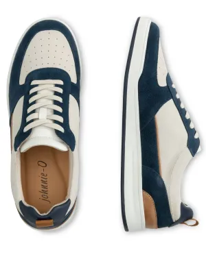 Topspin Court Leather Sneakers - Navy/White