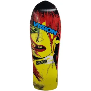 Vision 10" x 30.25" Aggressor 2 Concave (RED STAIN) Skateboard Deck