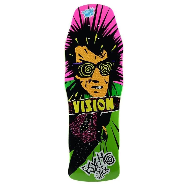 Vision 10" x 30" Original Psycho Stick (LIME DIP) Skateboard Deck