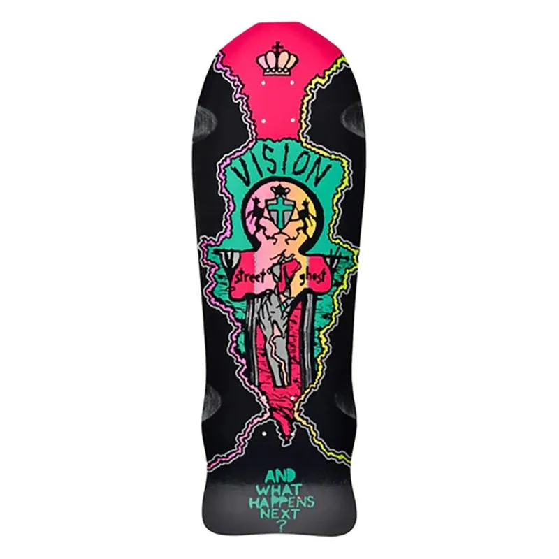 Vision 9.75" x 29.75" Street Old Ghost Black Dip Skateboard Deck