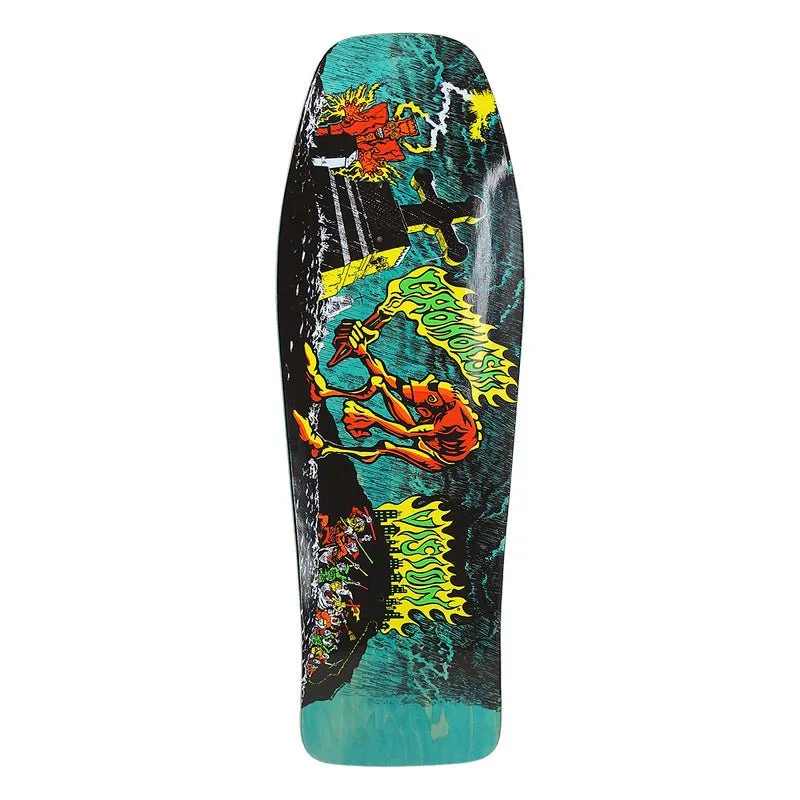 Vision 9.75" x 31.5" Groholski Graveyard Mob Turquoise Stain Skateboard Deck