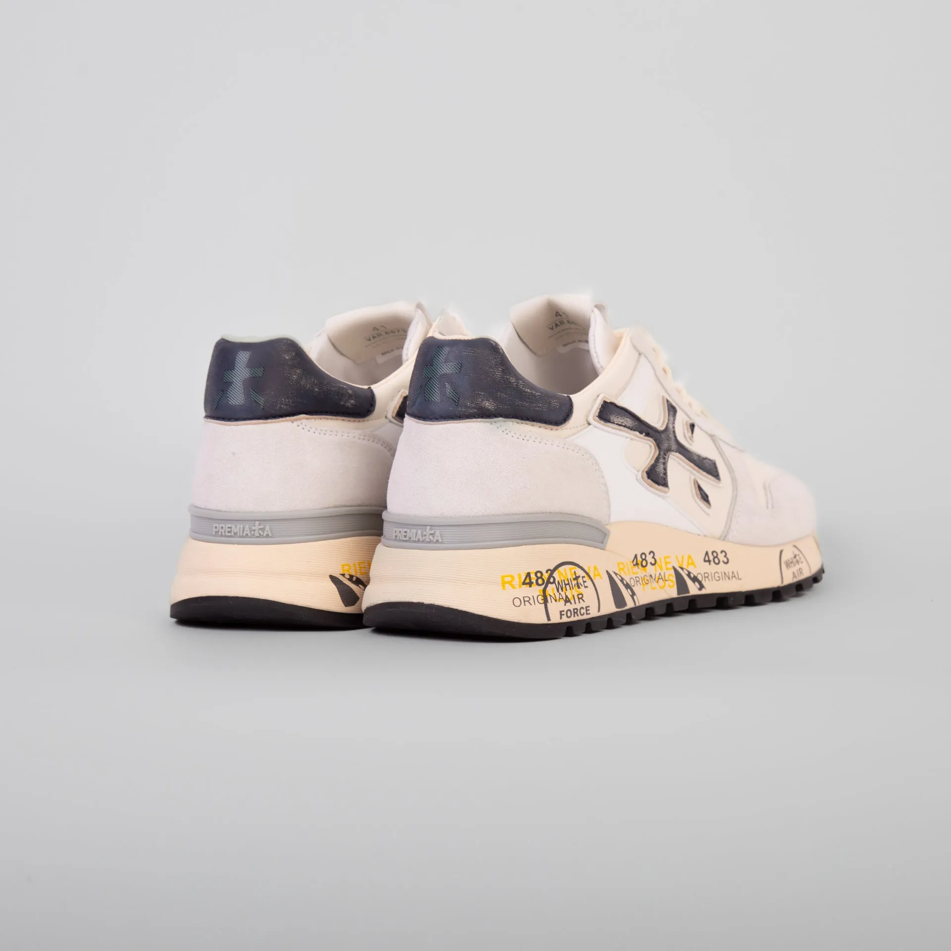 WHITE PREMIATA SNEAKERS MICK 6873 WHITE